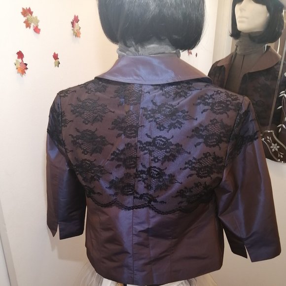 Purple Opalescent evening bolero - Picture 3 of 4